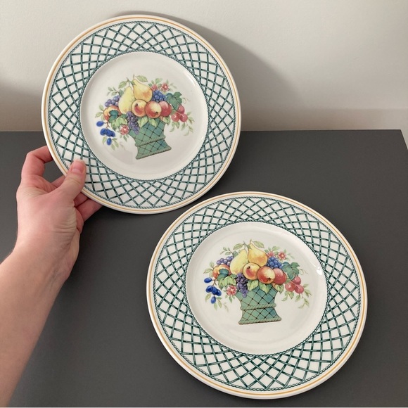 Villeroy & Boch lot of 2 salad plates Basket pattern